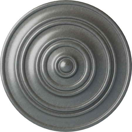 Ekena Millwork Classic Ceiling Medallion (Fits Canopies up to 4 1/8"), Hand-Painted Platinum, 13 1/4"OD x 1/2"P CM13CLPLS